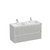 Mode Vanity 46 Console 1200 Double Bowl 2 Drawer Maxi Wall White Cleo Gloss Basin Tasman Panel