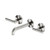 Mecca Wall Basin/Bath Set 160mm Spout Brushed Nickel