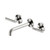 Mecca Wall Basin/Bath Set 185mm Spout Brushed Nickel