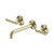 Mecca Wall Basin/Bath Set 185mm Spout Brushed Gold