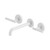 Mecca Wall Basin/Bath Set 185mm Spout Matte White