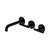 Mecca Wall Basin/Bath Set 160mm Offset Spout Matte Black
