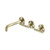 Mecca Wall Basin/Bath Set 160mm Offset Spout Brushed Gold