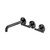 Mecca Wall Basin/Bath Set 185mm Offset Spout Gun Metal