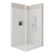 Fortiva Claro 2W Tile Wall RH Shower 1200 x 1000mm Brushed Nickel