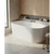 Sereno Piatto Bath 1500mm Gloss White