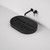 Liano II Pill Inset Basin With Tap Landing 0 Tap Hole 600mm Matte Black With Overflow