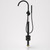 Liano II Freestanding Bath Filler With Hand Shower Black