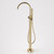 Liano II Freestanding Bath Filler With Hand Shower Brushed Brass Sales Kit