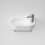 Liano II Hand Wall Basin Integrated Towel Rail Brushed Bronze