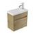 Fucina Vanity Wall 440 1 Taphole Polymarble Top 1 Door Black Timberland