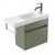 Fucina Vanity Wall 600 1 Taphole Polymarble Top Chrome Towel Rail 1 Door Green Slate