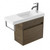 Fucina Vanity Wall 600 1 Taphole Polymarble Top Bn Towel Rail 1 Door Smokey Oak Timberland