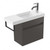 Fucina Vanity Wall 600 1 Taphole Polymarble Top Blk Towel Rail 1 Door Bullet