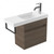 Fucina Vanity Wall 600 1 Taphole Polymarble Top Blk Towel Rail 1 Door Charred Oak Organic