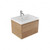 Fucina Vanity Wall 600 1 Taphole Polymarble Top 1 Drawer Southern Oak Timberland