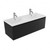 Fucina Vanity Wall 1210 2 Taphole Vitreous China Double Bowl 1 Drawer Black Timberland