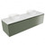 Fucina Vanity Wall 1500 White E Stone Top Double Bowl 2 Drawer Green Slate