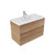 Fucina Vanity Wall 910 1 Taphole Vitreous China Top 2 Drawer Southern Oak Timberland