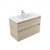 Fucina Vanity Wall 900 1 Taphole Vitreous China Top 2 Drawer Seasoned Oak