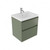 Fucina Vanity Wall 600 1 Taphole Polymarble Top 2 Drawer Green Slate