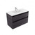 Fucina Vanity Wall 900 1 Taphole Polymarble Top 2 Drawer Fiordland Elm Wilderness