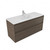 Fucina Vanity Wall 1200 1 Taphole Polymarble Top 2 Drawer Charred Oak Organic