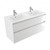 Fucina Vanity Wall 1200 2 Taphole Polymarble Double Bowl 2 Drawer Dezigna White Gloss
