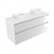Fucina Vanity Wall 1200 Motion E Stone Top Double Bowl 2 Drawer Dezigna White Gloss
