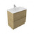 Fucina Vanity Floor 760 1 Taphole Vitreous China Top 2 Drawer French Oak Velvet