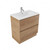 Fucina Vanity Floor 750 1 Taphole Vitreous China Top 2 Drawer Southern Oak Timberland