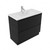 Fucina Vanity Floor 900 1 Taphole Vitreous China Top 2 Drawer Black Timberland