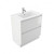 Fucina Vanity Floor 750 1 Taphole Polymarble Top 2 Drawer Dezigna White Gloss