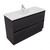 Fucina Vanity Floor 1200 1 Taphole Polymarble Top 2 Drawer Fiordland Elm Wilderness