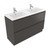 Fucina Vanity Floor 1200 2 Taphole Polymarble Double Bowl 2 Drawer Bullet