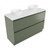 Fucina Vanity Floor 1200 White E Stone Top Double Bowl 2 Drawer Green Slate