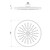 Vivid MKII Shower Rose 250mm Brushed Nickel