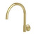 Vivid MKII Wall Sink Outlet 200mm Gooseneck Brushed Gold