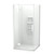 Raya Shower Enclosure Kit 1000 x 1000 2 Sided Side Moulded Chrome Centre Waste