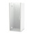 Raya Shower Enclosure Kit 900 x 900 3 Sided Flat Brushed Nickel Corner Waste