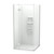 Raya Shower Enclosure Kit 1000 x 1000 2 Sided Side Moulded Brushed Nickel Centre Waste