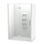 Raya Shower Enclosure Kit 1400 x 900 3 Sided 1400 Back Moulded Brushed Nickel