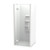 Raya Shower Enclosure Kit 900 x 900 3 Sided Back Moulded Brushed Nickel Corner Waste