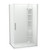 Raya Shower Enclosure Kit 1200 x 900 2 Sided Corner Moulded Brushed Nickel