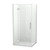 Raya Shower Enclosure Kit 1000 x 900 2 Sided 1000 Door Tile Brushed Nickel