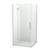 Raya Shower Enclosure Kit 1000 x 1000 2 Sided Tile Brushed Nickel