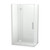 Raya Shower Enclosure Kit 1200 x 800 2 Sided Tile Brushed Nickel