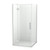 Raya Shower Enclosure Kit 1000 x 1000 2 Sided Tile Brushed Nickel Corner Waste