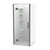 Raya Shower Enclosure Kit 900 x 900 3 Sided Left Hand Corner Moulded Gun Metal Corner Waste