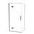 Raya Shower Door Set 1000 x 900 2 Sided 1000 Door Brushed Nickel